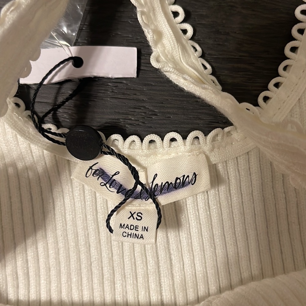 NWT For Love & Lemons Crop Top - SIZE: XS - Picture 3 of 4